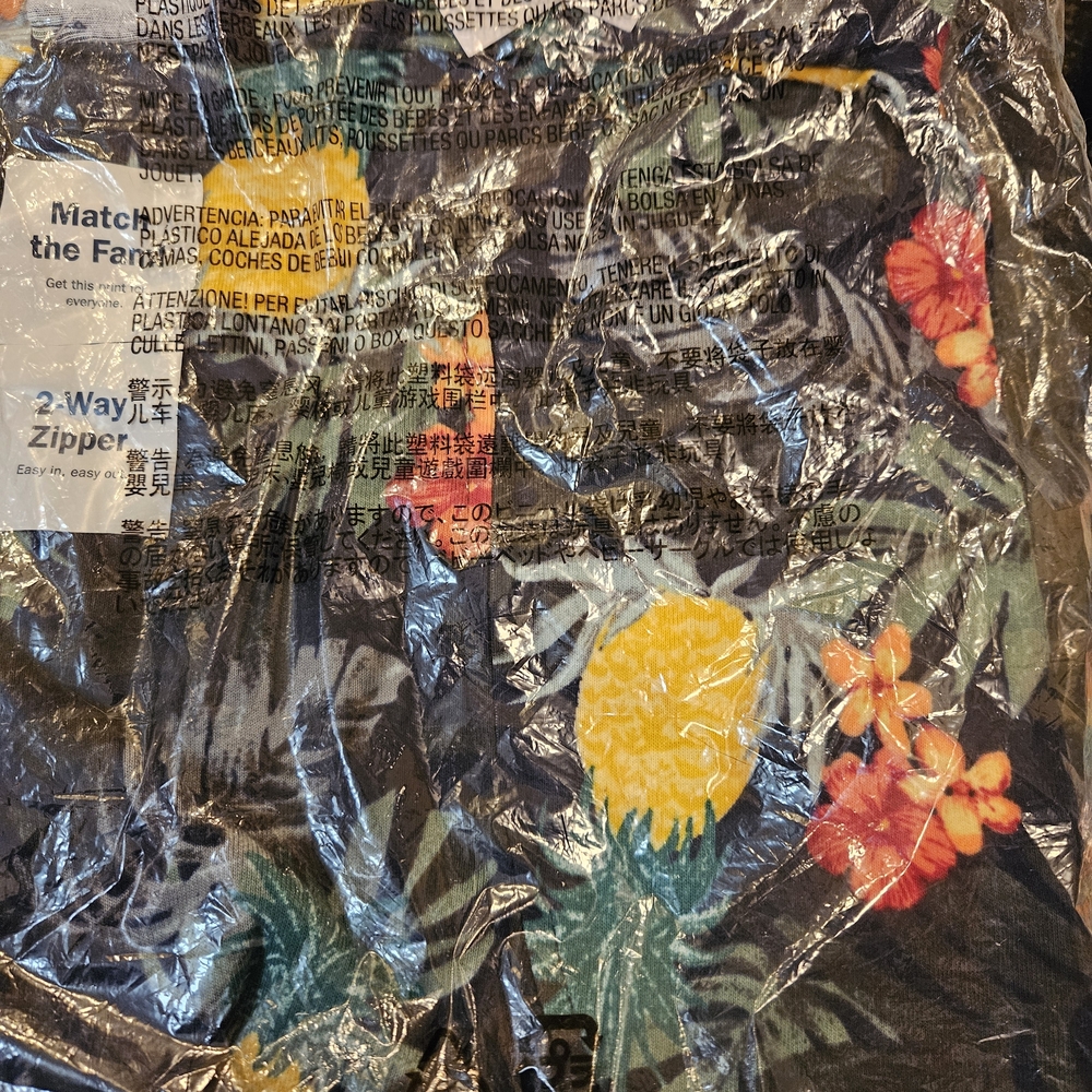 Old Navy Kids Tropical Print Footies - Black, Yellow, Orange, Green